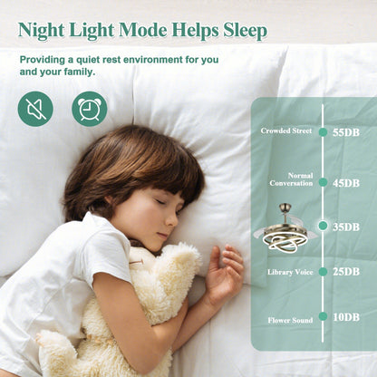 Ventilateur de plafond rétractable Cusp Barn 42 avec éclairage et télécommande, forme DIY, abat-jour moderne, moteur DC silencieux, éclairage LED.