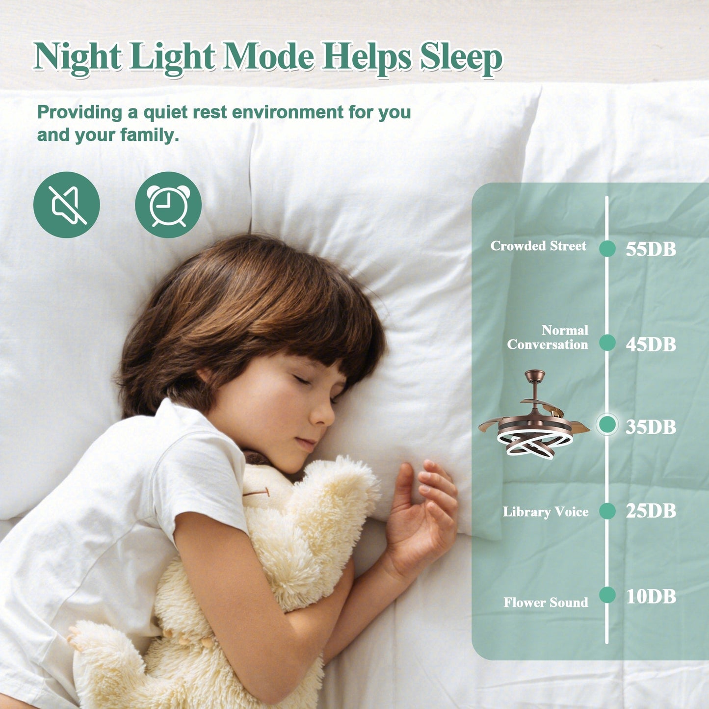 Ventilateur de plafond rétractable Cusp Barn 42 avec éclairage et télécommande, forme DIY, abat-jour moderne, moteur DC silencieux, éclairage LED.