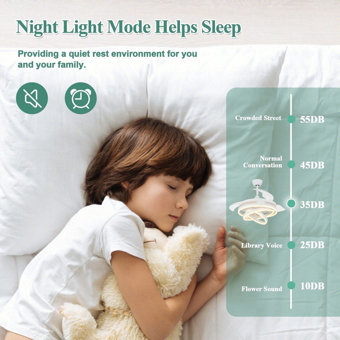 Ventilateur de plafond rétractable Cusp Barn 42 avec éclairage et télécommande, forme DIY, abat-jour moderne, moteur DC silencieux, éclairage LED.