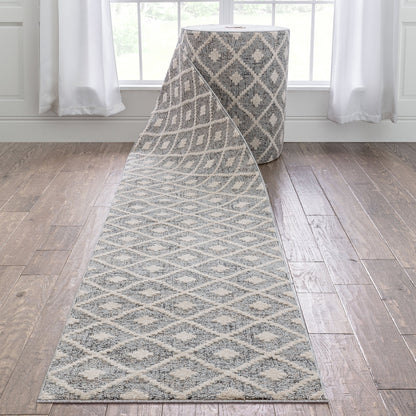 Tapis de couloir sur mesure Harlow Trellis, style moderne, pour escalier