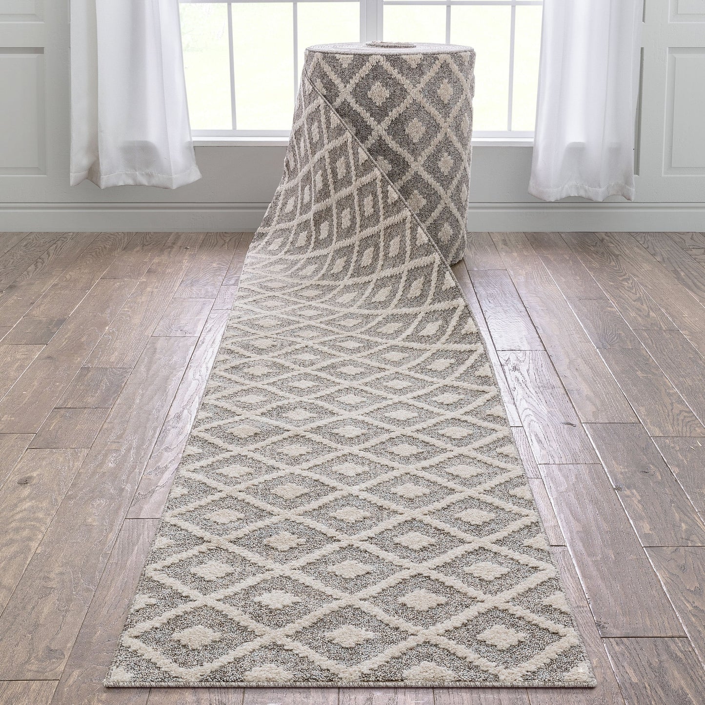 Tapis de couloir sur mesure Harlow Trellis, style moderne, pour escalier