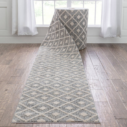 Tapis de couloir sur mesure Harlow Trellis, style moderne, pour escalier