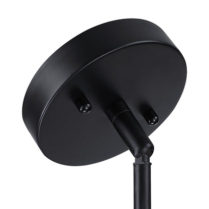 Luminaire suspendu à 4 lumières en rotin noir, modèle Cynthia - 56 cm de largeur