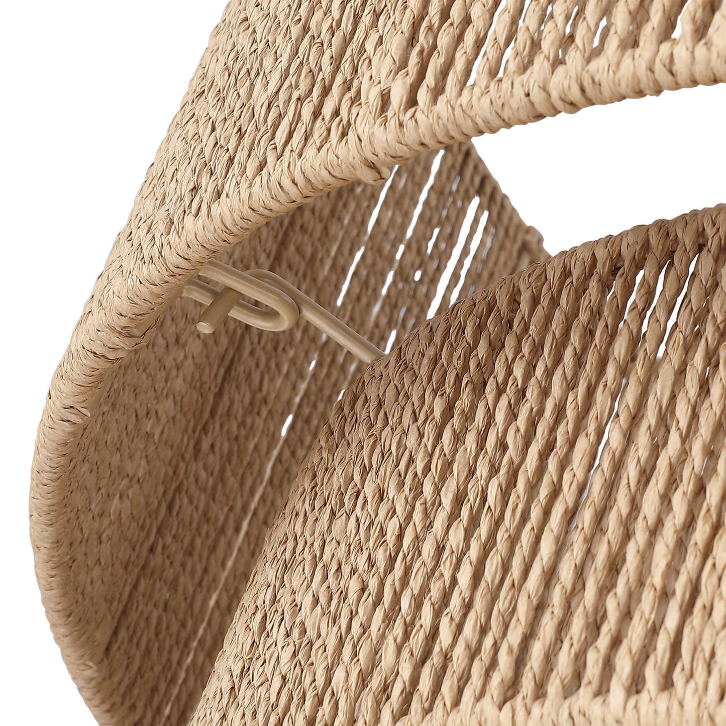 Suspension en rotin naturel à 4 lumières, modèle Cynthia - 56 cm de largeur