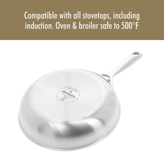 Poêle à frire en acier inoxydable 5 plis Essential de DEMEYERE