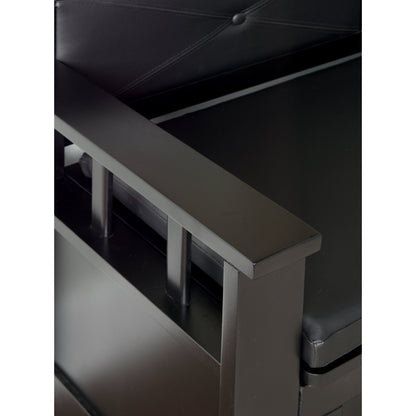 Banc d'entrée avec rangement et couvercle rabattable en bois Dahlia