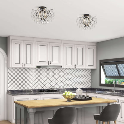 Dalia - Plafonnier intérieur élégant à 3 lumières avec cristaux