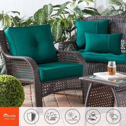 Ensemble de coussins d'extérieur Sunbrella Premium pour assise profonde, 2 pièces