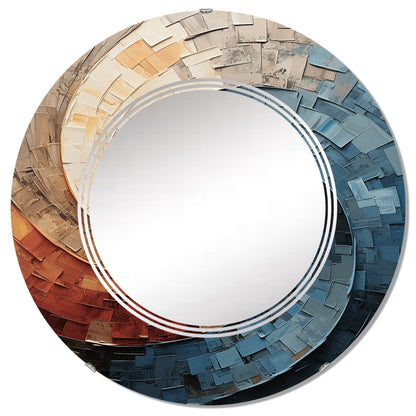 Designart Miroir mural abstrait moderne en spirale et en collage