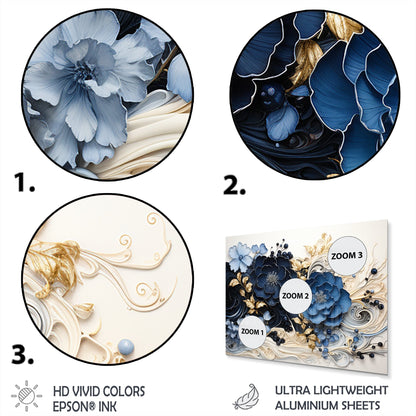 Designart Liquid Ink Spiralscape I Abstract Spirals Metal Wall Art Living Room