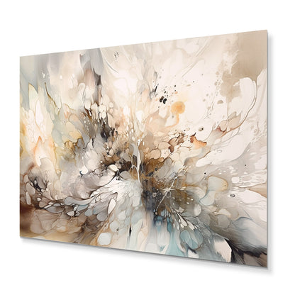 Designart White And Grey Geometric Depths I Art mural géométrique moderne en métal