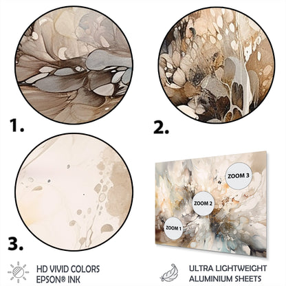 Designart White And Grey Geometric Depths I Art mural géométrique moderne en métal