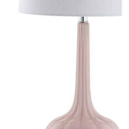 Lampe de table LED en verre en forme de goutte d'eau Diamante 28.5, rose (lot de 2) par JONATHAN Y