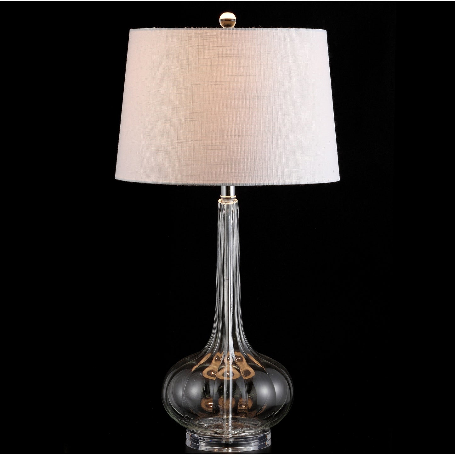 Lampe de table LED en verre en forme de goutte d'eau Diamante 28.5, rose (lot de 2) par JONATHAN Y