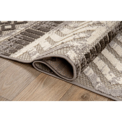 World Rug Gallery Distressed Geometric Indoor/Outdoor Area Rug