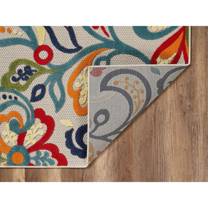 Domani Napa Floral Textured Indoor/ Outdoor Rug