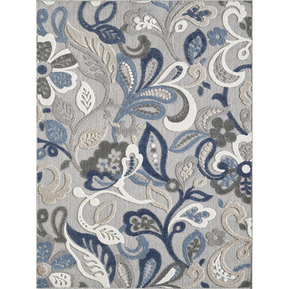 Domani Napa Floral Textured Indoor/ Outdoor Rug