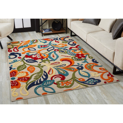 Domani Napa Floral Textured Indoor/ Outdoor Rug