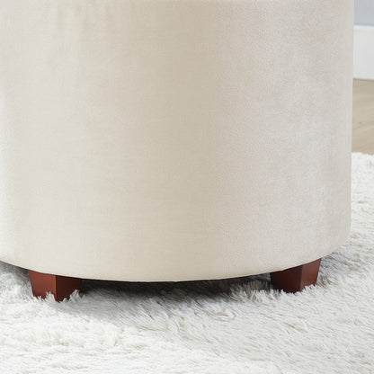 Donovan Tufted Round Storage Ottoman