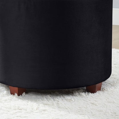 Donovan Tufted Round Storage Ottoman