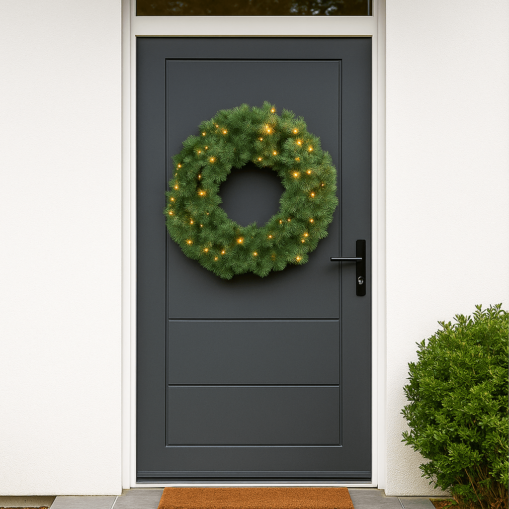 Pre-lit Warm/Cool White Christmas Wreath - 48