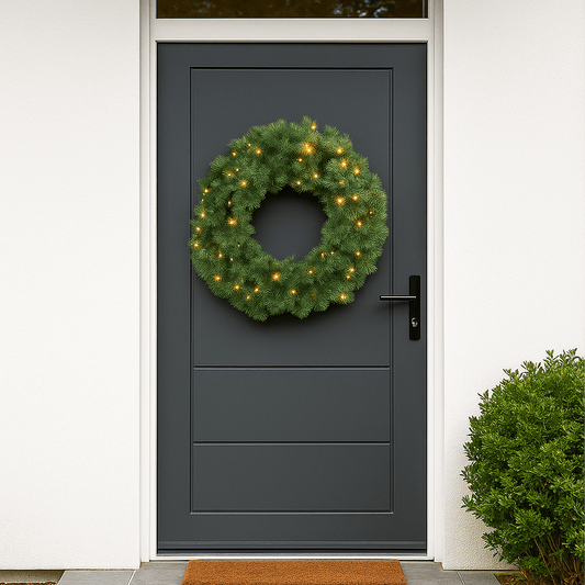 Pre-lit Warm/Cool White Christmas Wreath - 48