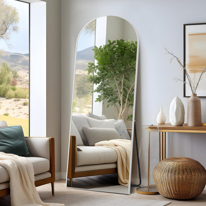 Dovelina Miroir mural à poser, miroir de corps entier, miroir de sol avec arche