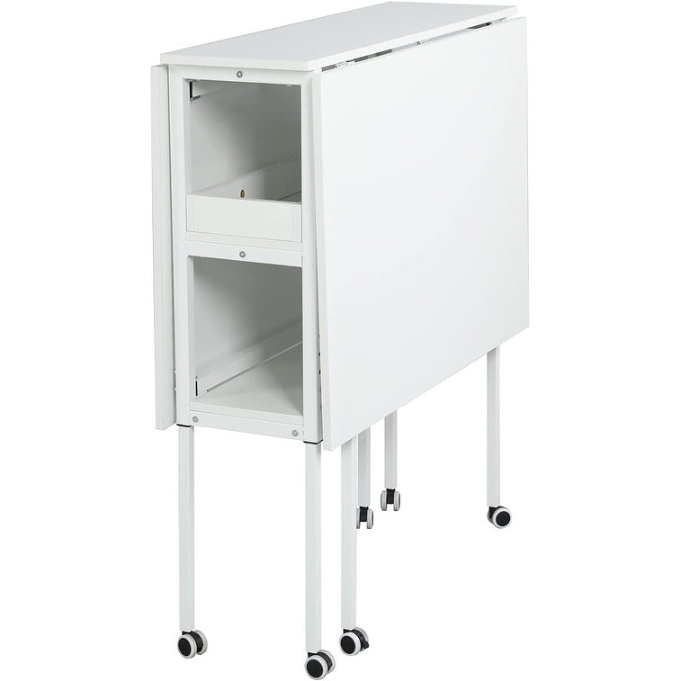 Table d'artisanat à hauteur réglable avec étagères de rangement, table de coupe pliable mobile pour maison, bureau, salle de couture, salle d'artisanat