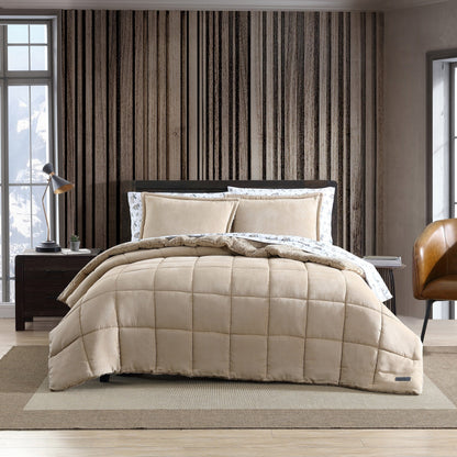 Eddie Bauer Sherwood Faux Suede Textured Comforter & Sham Set