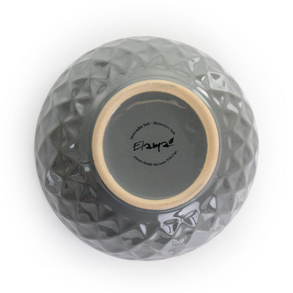 Service de table Elama Tahitian Diamond en grès, 16 pièces, couleur ardoise