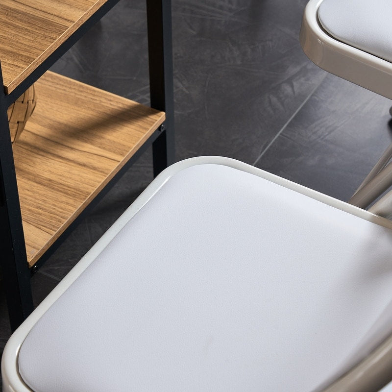 Elegant Foldable Iron & PVC Chairs for Convention & Exhibition White