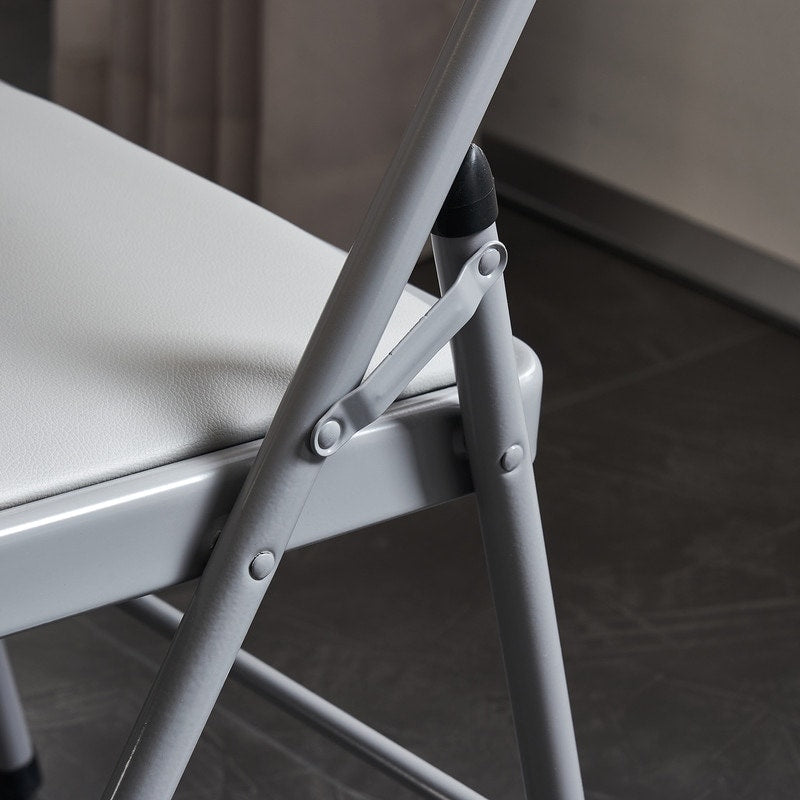 Elegant Foldable Iron & PVC Chairs for Convention & Exhibition White