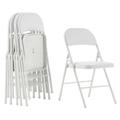Elegant Foldable Iron & PVC Chairs for Convention & Exhibition White