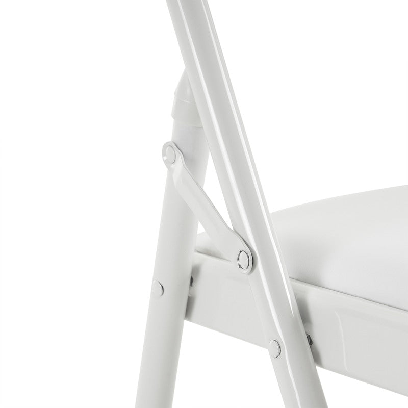 Elegant Foldable Iron & PVC Chairs for Convention & Exhibition White