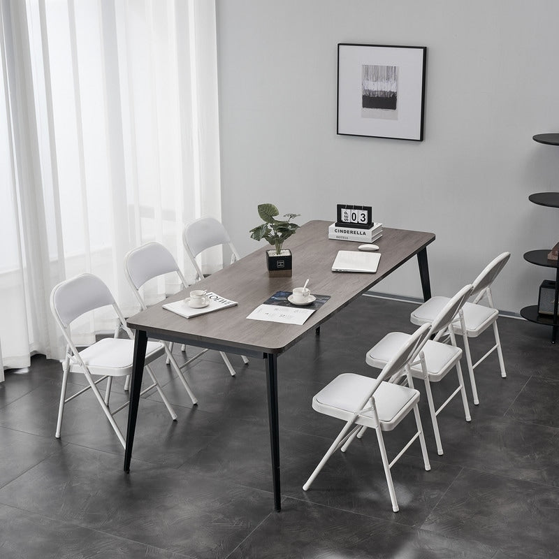 Elegant Foldable Iron & PVC Chairs for Convention & Exhibition White