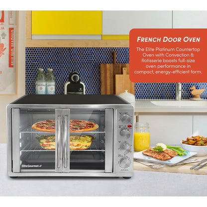 Four à double porte Elite Platinum avec broche rotative et convection