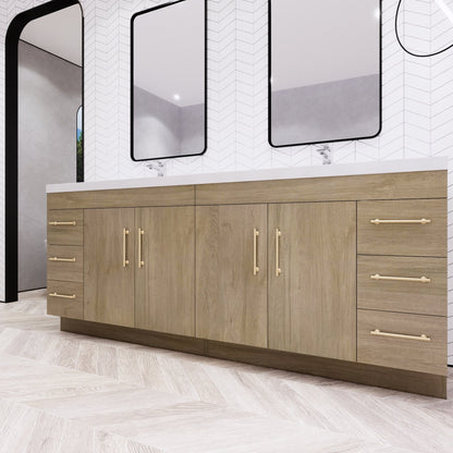 Meuble-lavabo Eliza de 72 pouces à poser au sol avec double lavabo