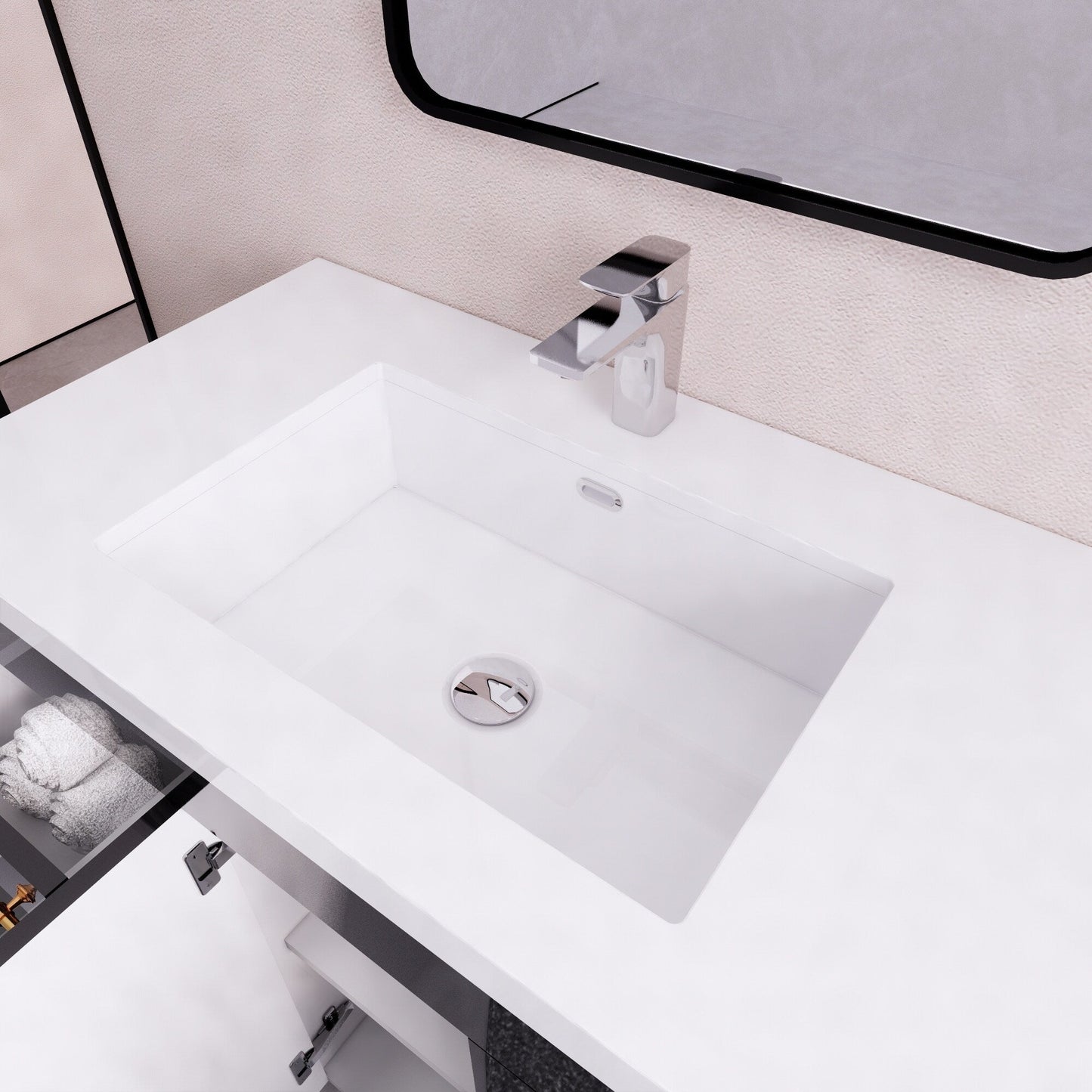 Meuble-lavabo Eliza de 72 pouces à poser au sol avec double lavabo