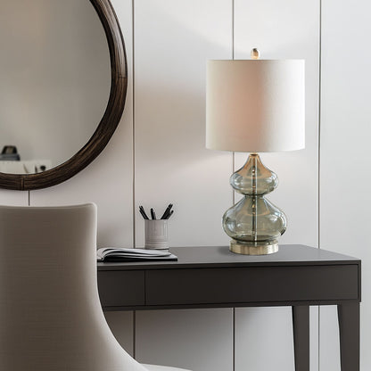 Ellipse Curved Gourd Glass Table Lamp, Set of 2