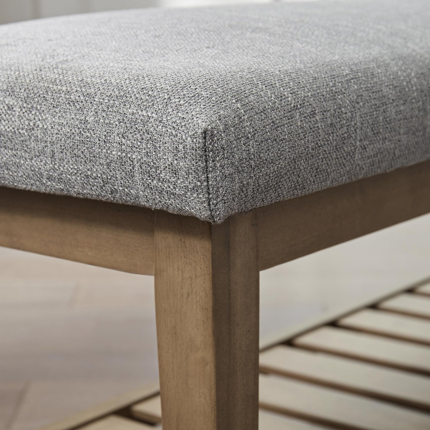 Banc à chaussures d'entrée, banc de rangement, banc rembourré