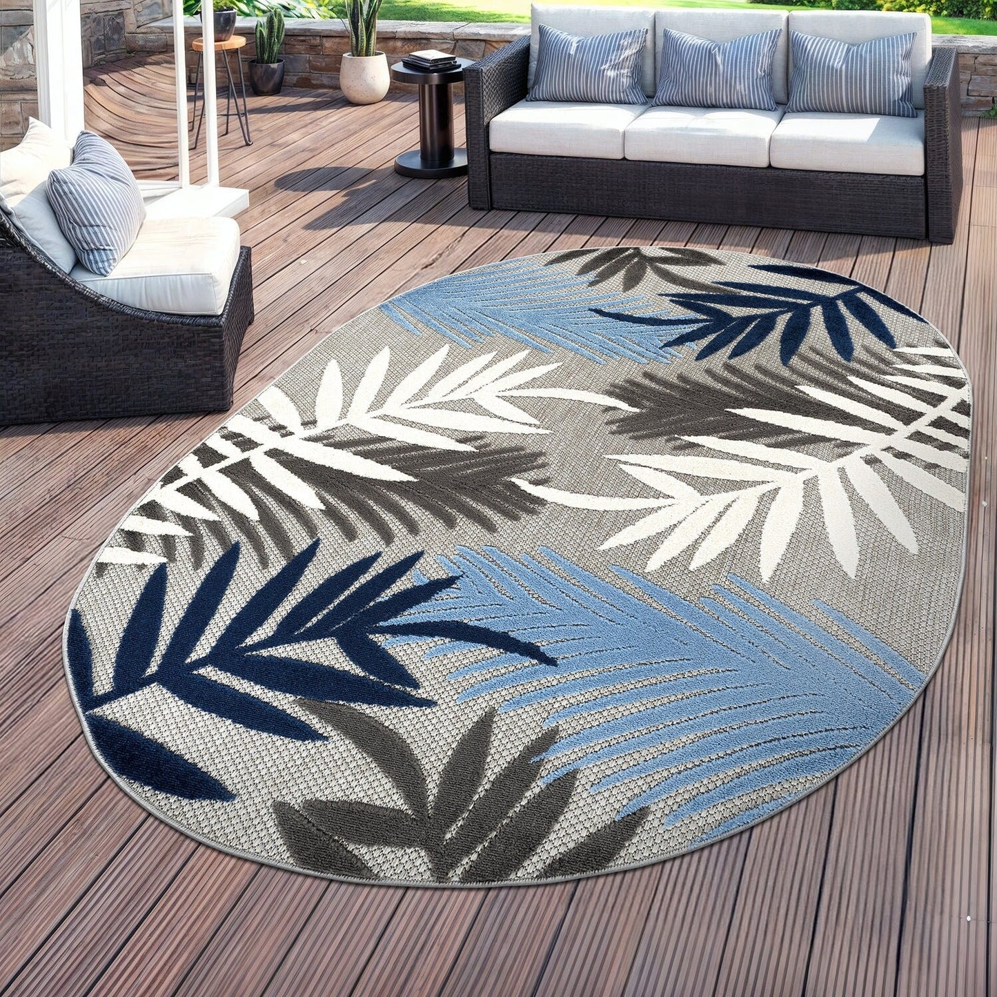 Evora Palm Frond Indoor/Outdoor Area Rug