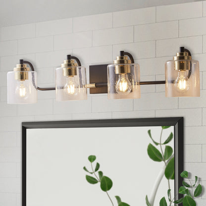 ExBrite Modern Rose Gold 1/2/3/4/5-light Bathroom Dimmable Crystal Vanity Lights Wall Sconces