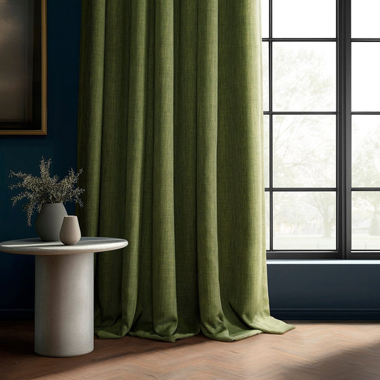 Exclusive Fabrics Faux Linen Extra Wide Room Darkening Curtains (1 Panel)