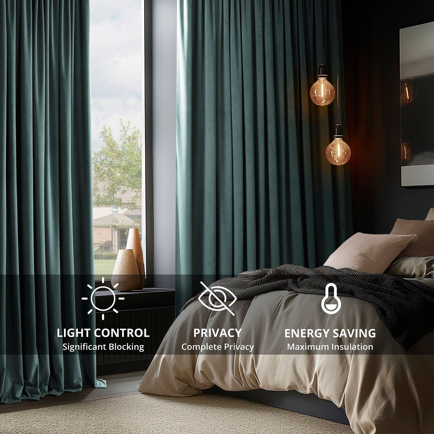 Exclusive Fabrics Signature Blackout Velvet Curtain (1 Panel)