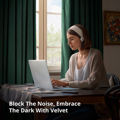 Exclusive Fabrics Signature Extra Wide Blackout Velvet Curtains (1 Panel) - Luxurious Blackout Drapes