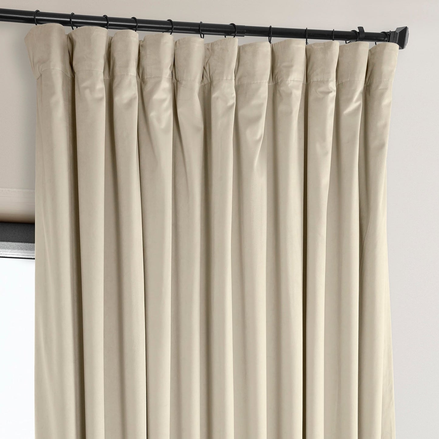 Exclusive Fabrics Signature Plush Velvet Hotel Blackout Curtains (1 Panel) - Luxury Soft Drapery for Light Control & Elegance