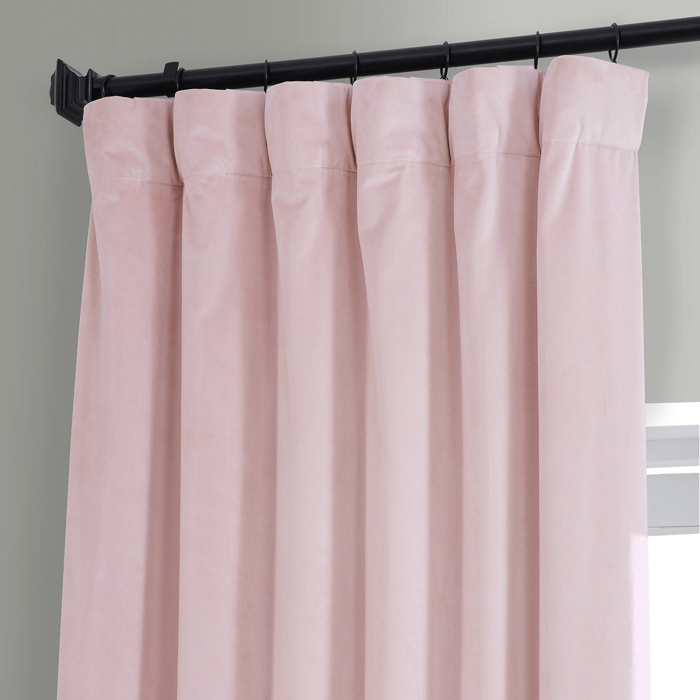 Exclusive Fabrics Signature Plush Velvet Hotel Blackout Curtains (1 Panel) - Luxury Soft Drapery for Light Control & Elegance
