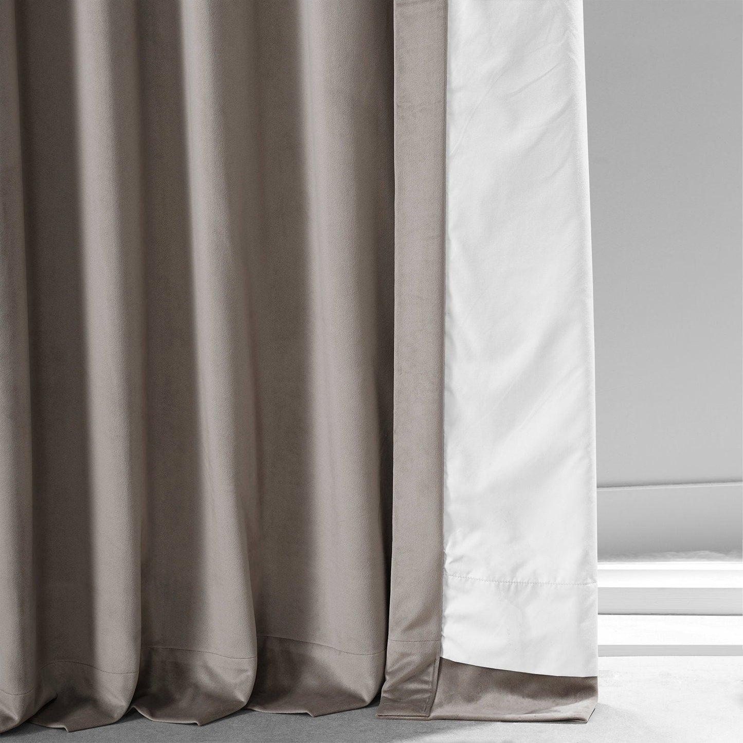 Exclusive Fabrics Signature Plush Velvet Hotel Blackout Curtains (1 Panel) - Luxury Soft Drapery for Light Control & Elegance