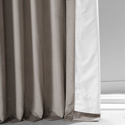 Exclusive Fabrics Signature Plush Velvet Hotel Blackout Curtains (1 Panel) - Luxury Soft Drapery for Light Control & Elegance