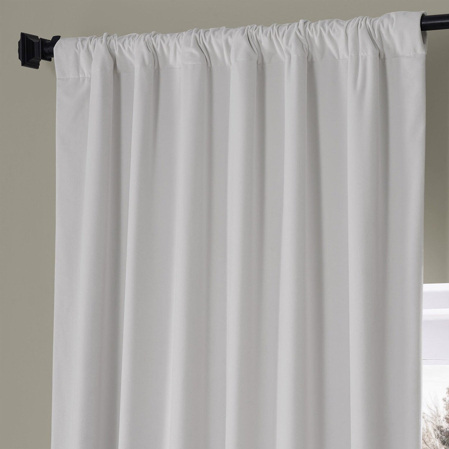 Exclusive Fabrics Signature Plush Velvet Hotel Blackout Curtains (1 Panel) - Luxury Soft Drapery for Light Control & Elegance